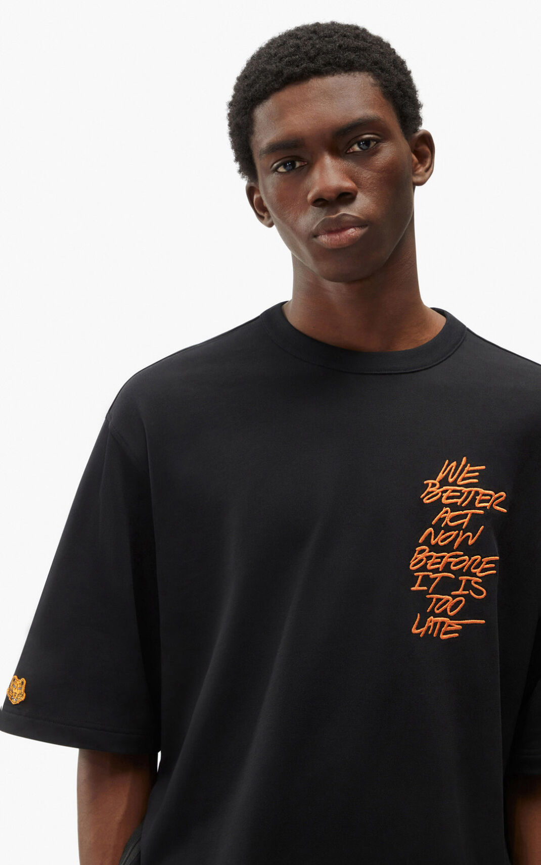 Camiseta Kenzo We better act now oversize Masculino - Pretas | 812KWCQNT